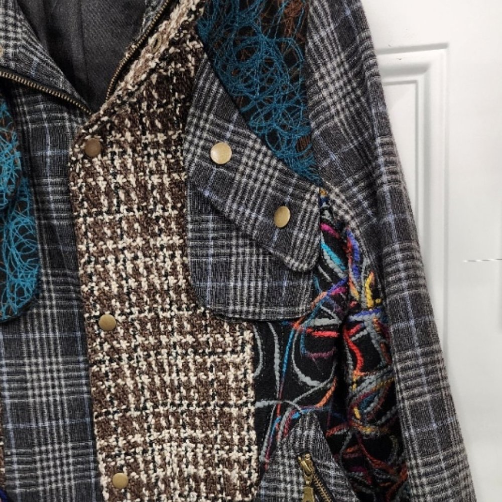 Pura Vida Jacket - Colorful Mixed Fabric, Pattern, Textures - Size Medium - Picture 7 of 12